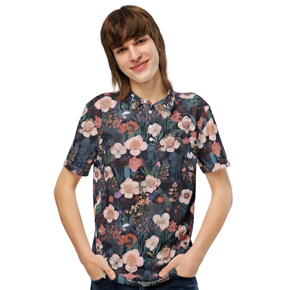 Midnight Conservatory on Men's Slim Fit Polo Shirt — Front