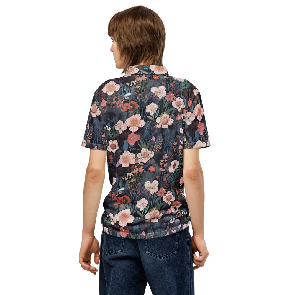 Midnight Conservatory on Men's Slim Fit Polo Shirt — Back