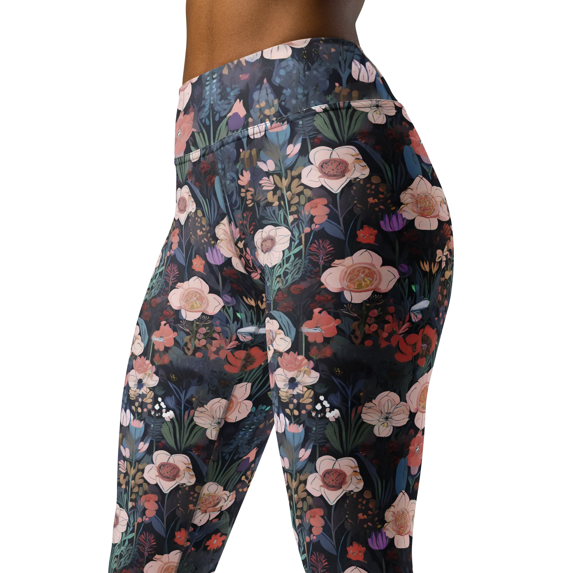 Midnight Conservatory on Yoga Leggings — Left Front