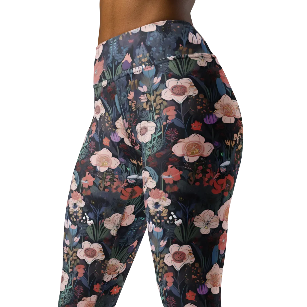Midnight Conservatory on Yoga Leggings — Left Front