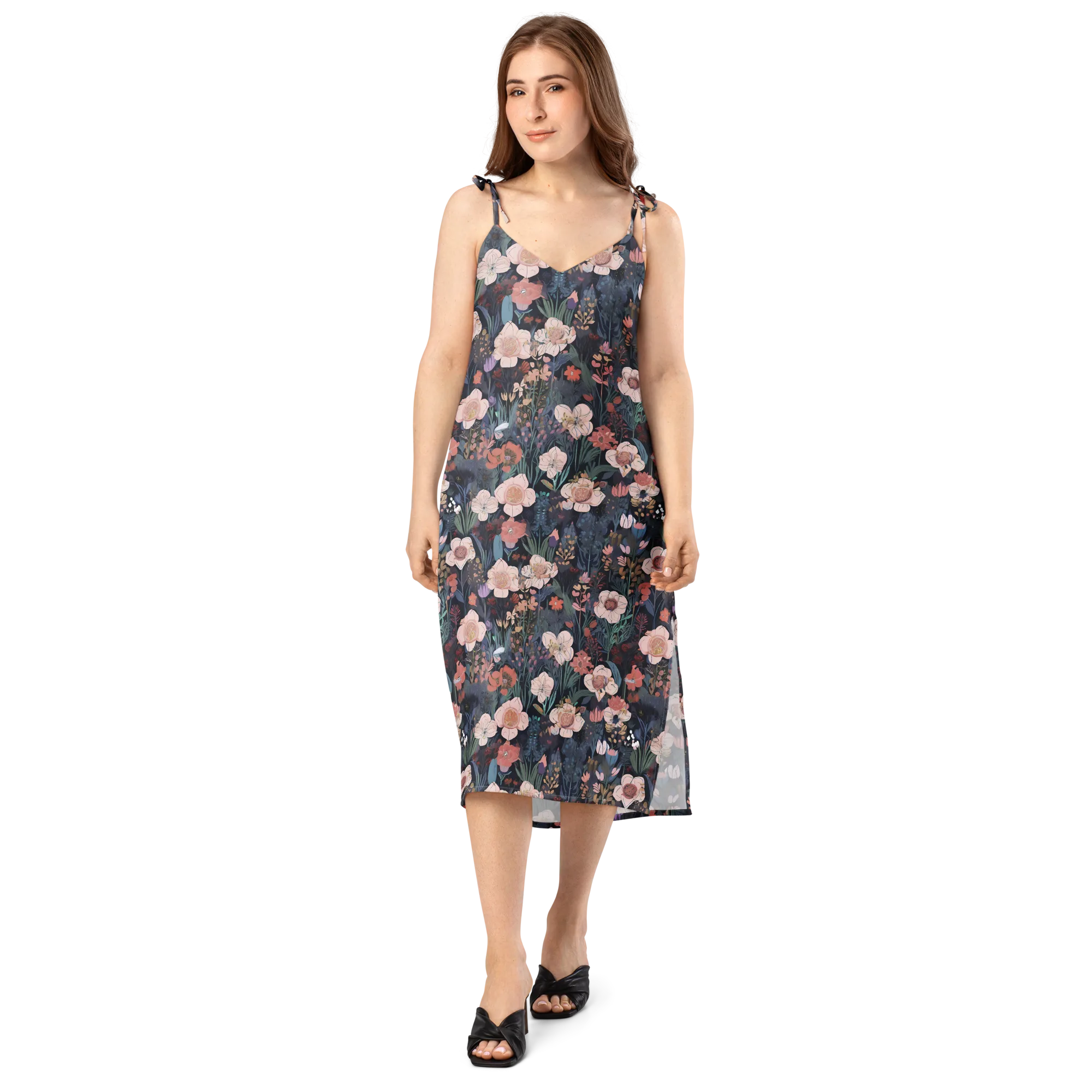 Midnight Conservatory on Slip Dress — Front