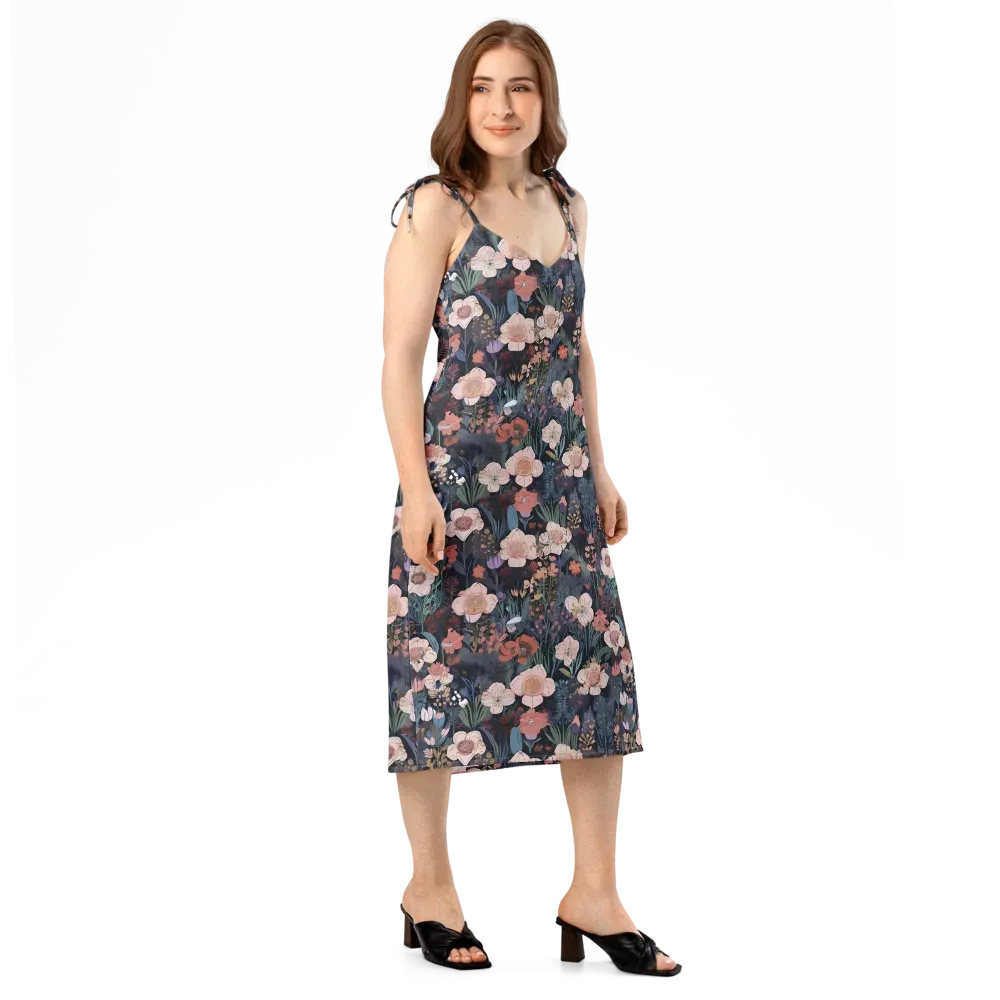 Midnight Conservatory on Slip Dress — Right Front