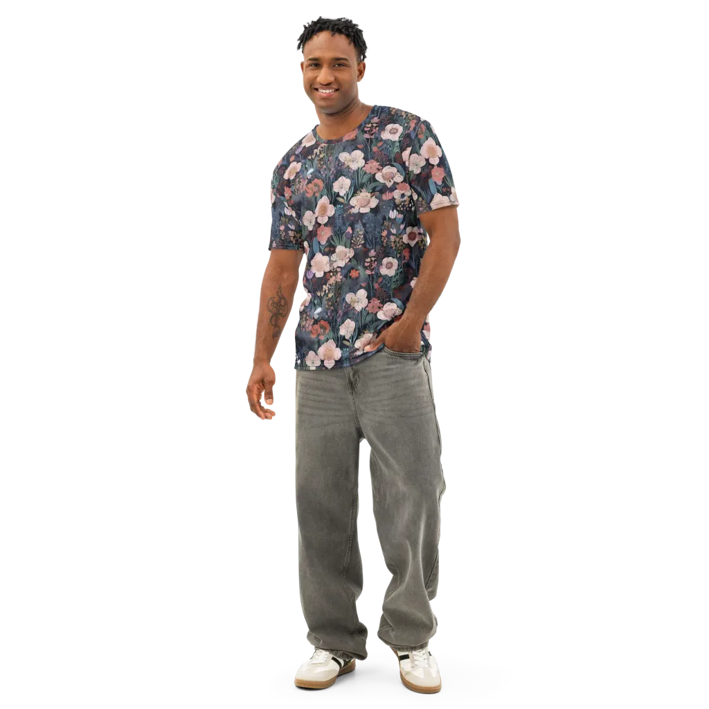 Midnight Conservatory on Men's Cotton Crew Neck T-Shirt — Front