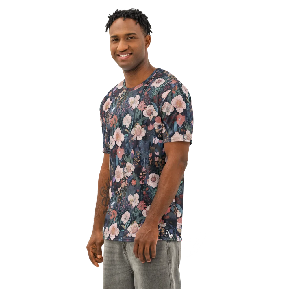 Midnight Conservatory on Men's Cotton Crew Neck T-Shirt — Left Front