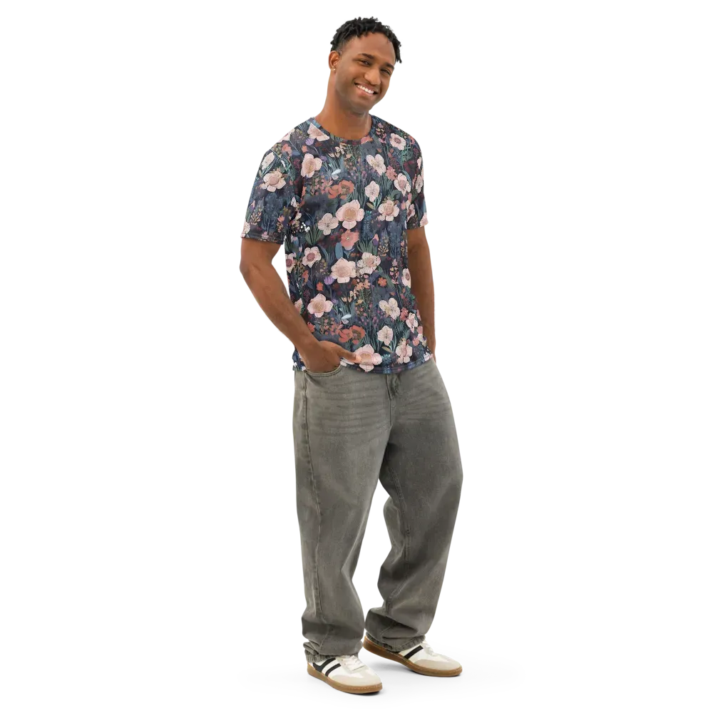 Midnight Conservatory on Men's Cotton Crew Neck T-Shirt — Right Front