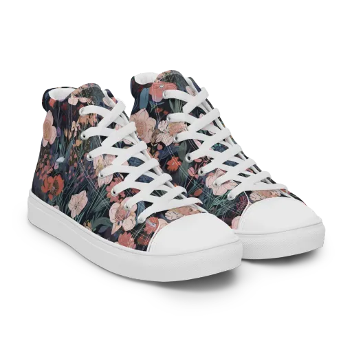Midnight Conservatory on a Men's High Top Canvas Shoes