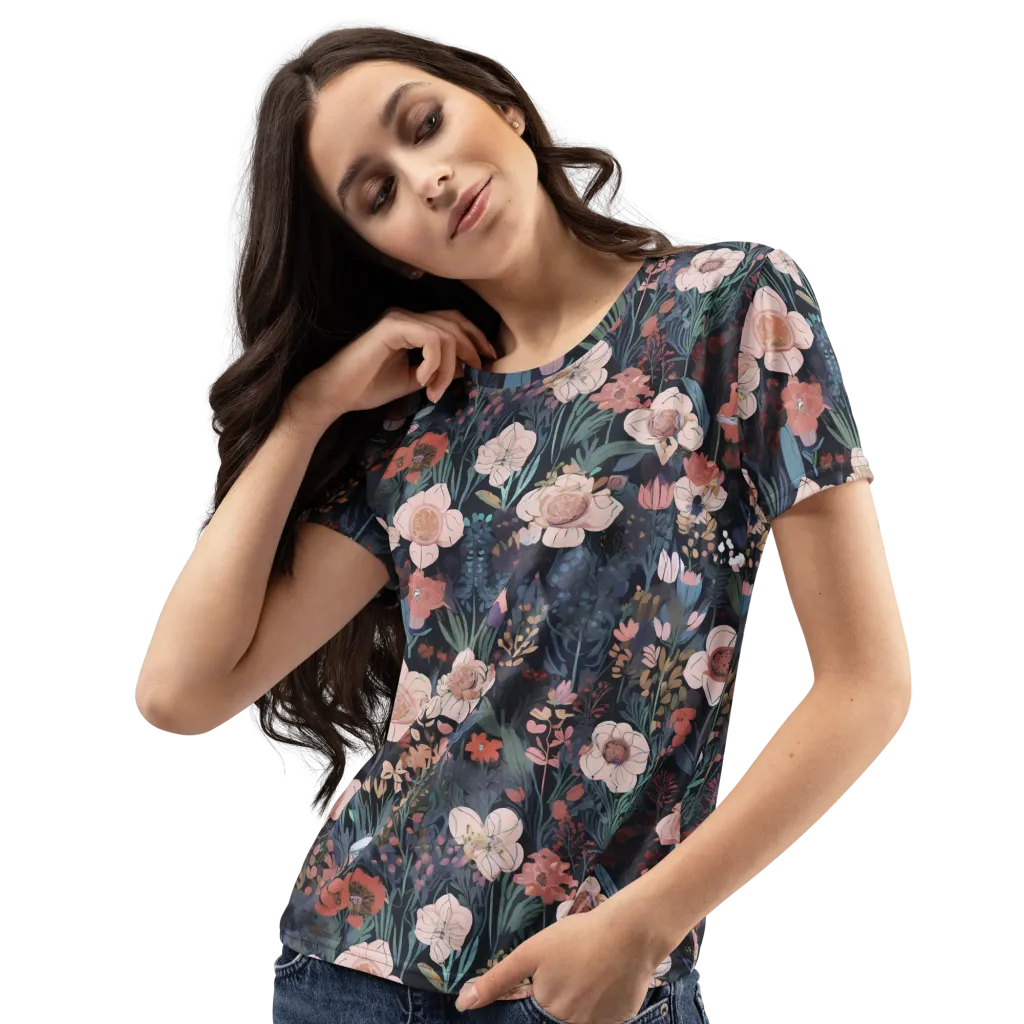 Midnight Conservatory on Women's Crew Neck T-Shirt — Left Front