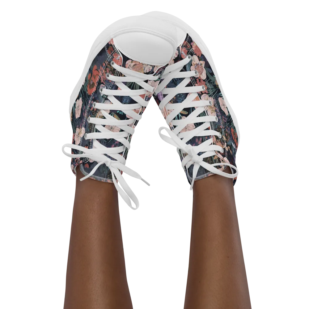 Midnight Conservatory on Women's High Top Canvas Shoes — Front
