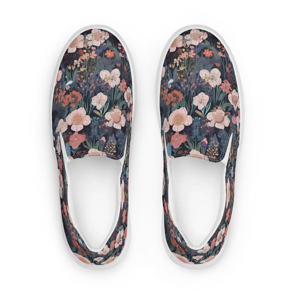 Midnight Conservatory on Men's Slip-On Canvas Shoes — Front