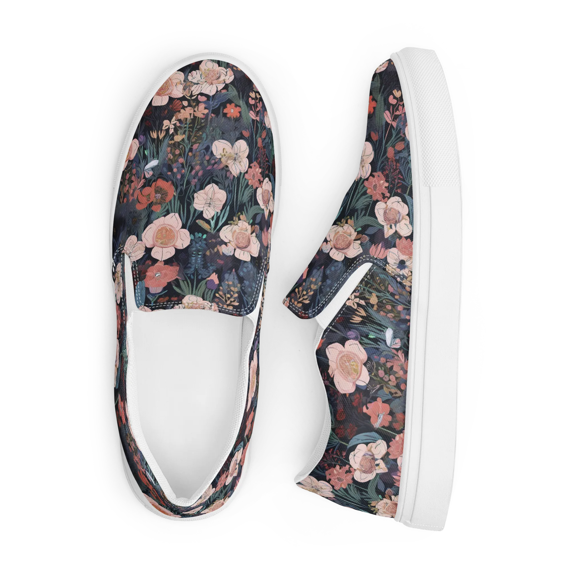 Midnight Conservatory on Men's Slip-On Canvas Shoes — Front
