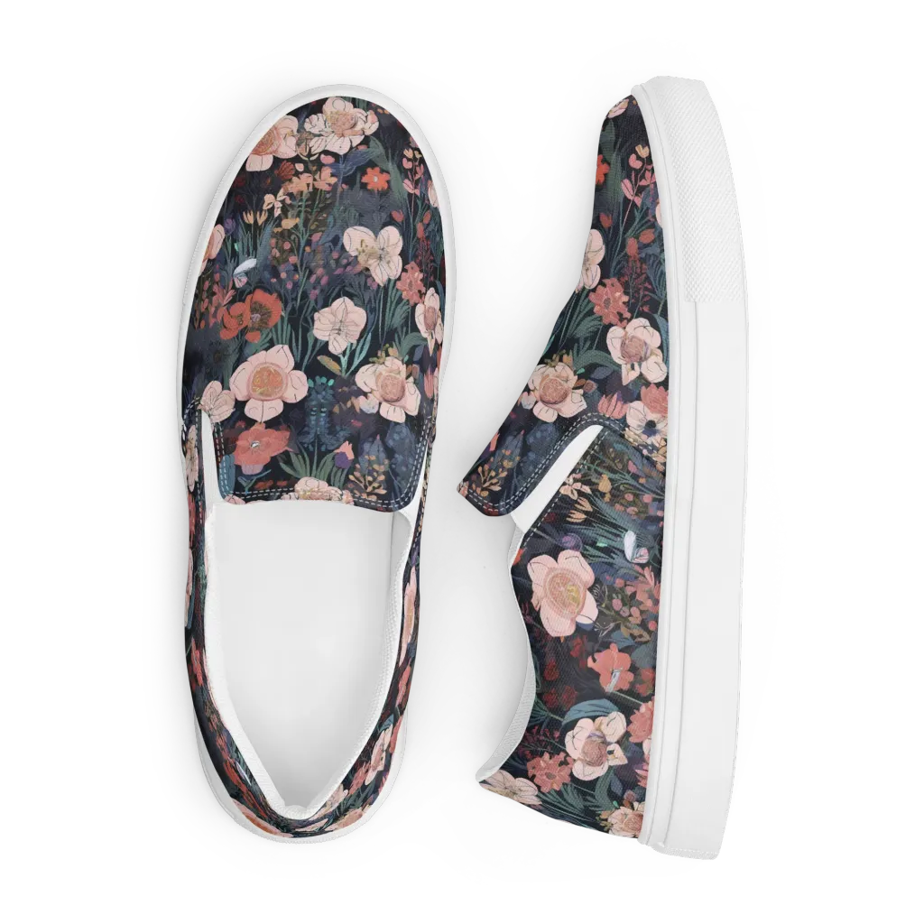 Midnight Conservatory on Men's Slip-On Canvas Shoes — Front