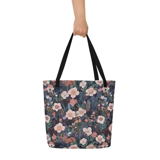 Midnight Conservatory on a Large Tote Bag W/ Pocket