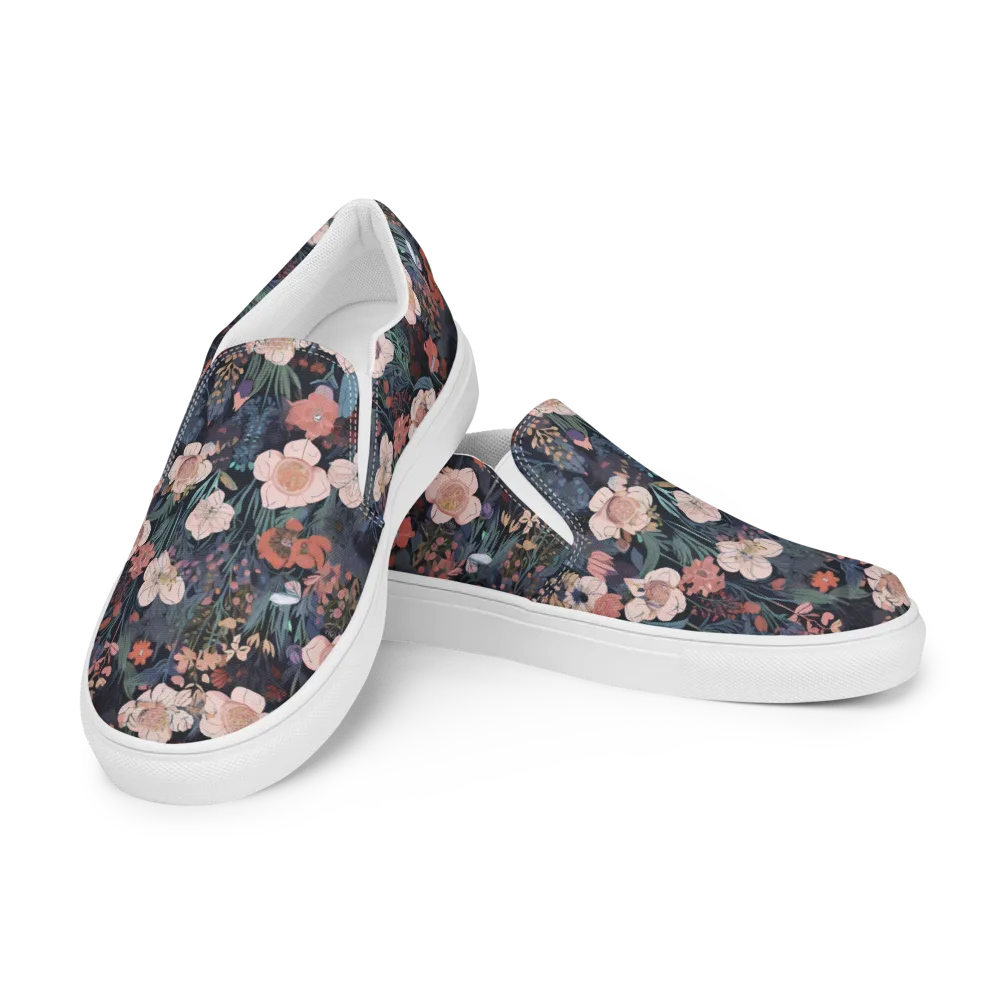 Midnight Conservatory on Women's Slip-On Canvas Shoes — Left Front