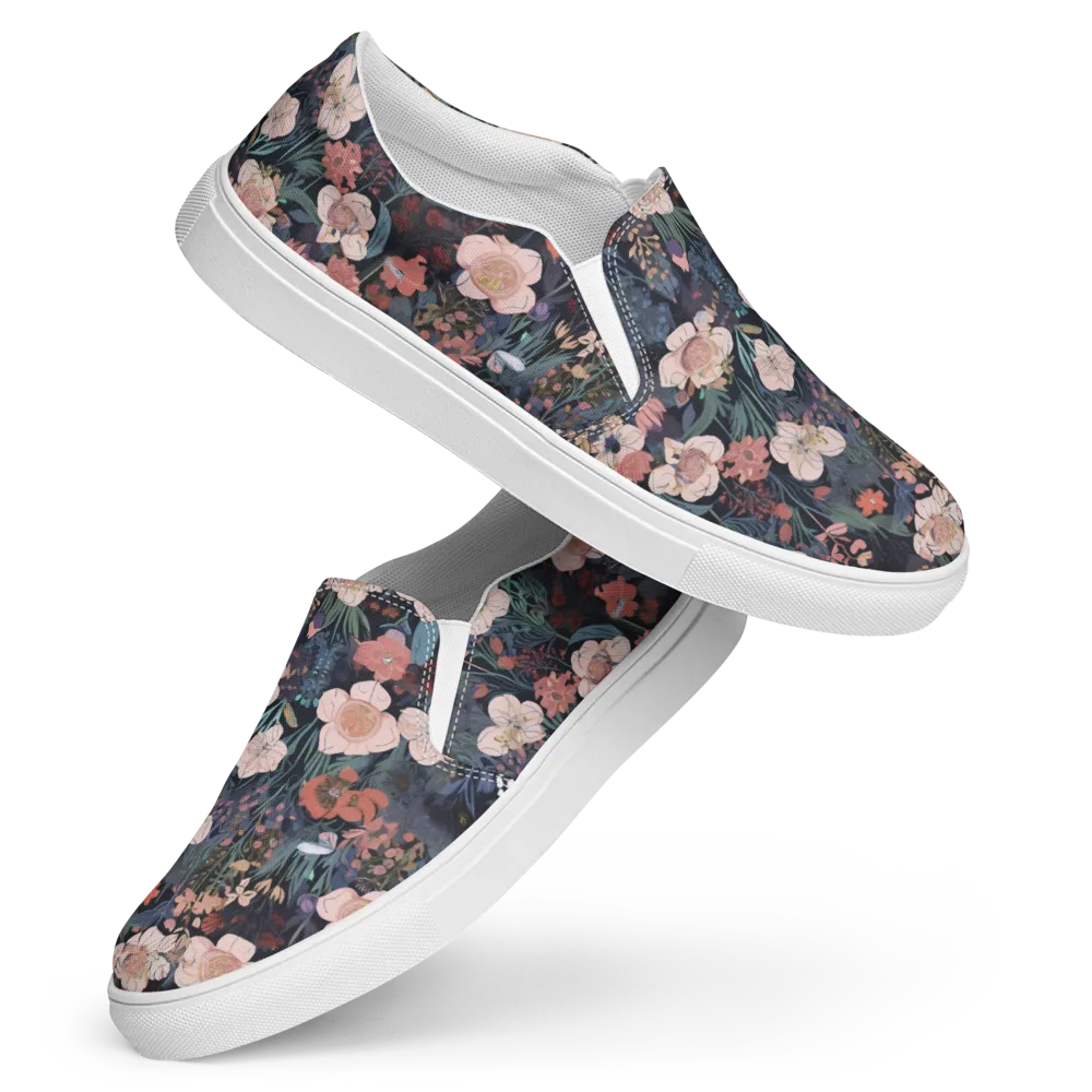 Midnight Conservatory on Women's Slip-On Canvas Shoes — Front
