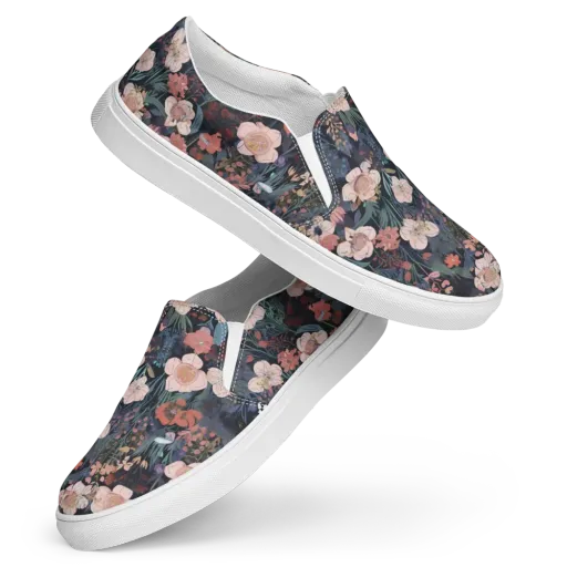 Midnight Conservatory on a Women's Slip-On Canvas Shoes