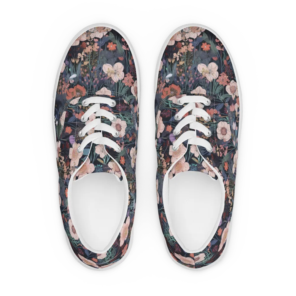 Midnight Conservatory on Men's Lace-Up Canvas Shoes — Front