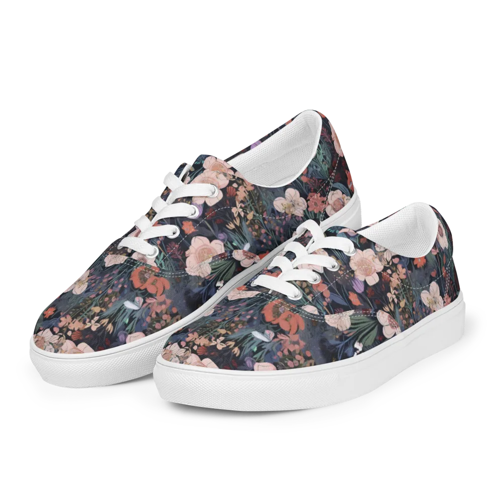 Midnight Conservatory on Men's Lace-Up Canvas Shoes — Left Front