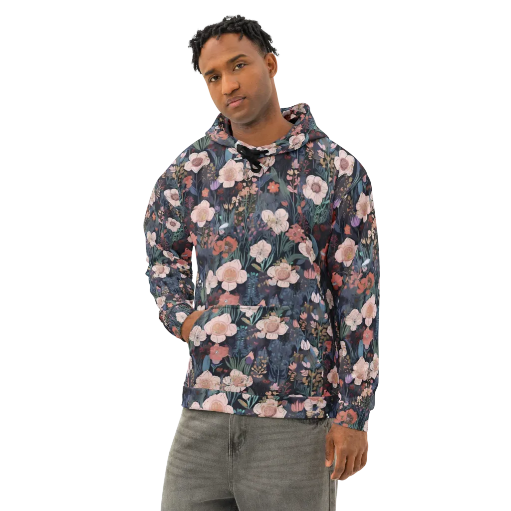 Midnight Conservatory on Cotton Hoodie — Left Front