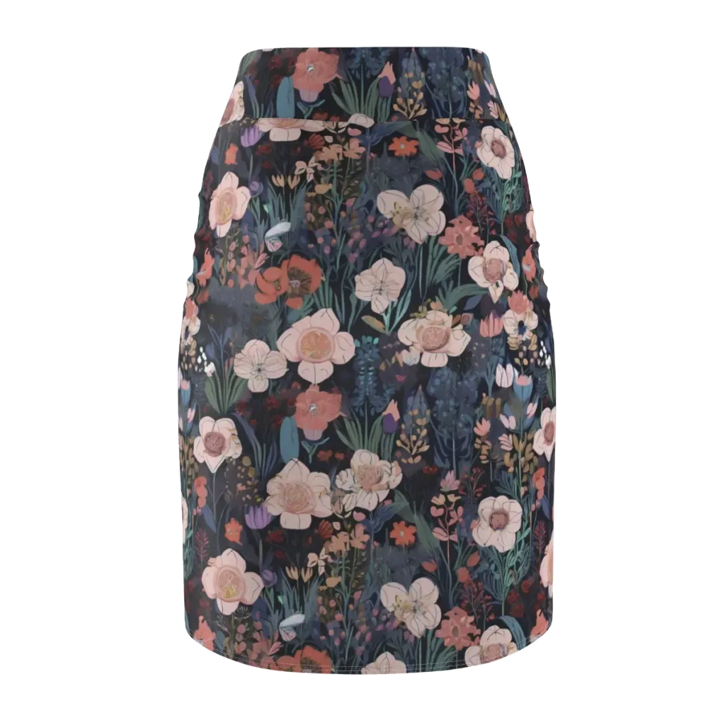 Midnight Conservatory on Pencil Skirt — Back