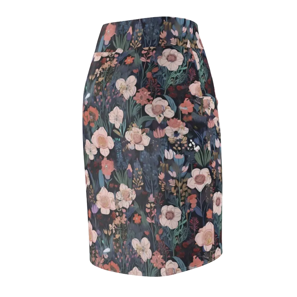 Midnight Conservatory on Pencil Skirt — Back Side