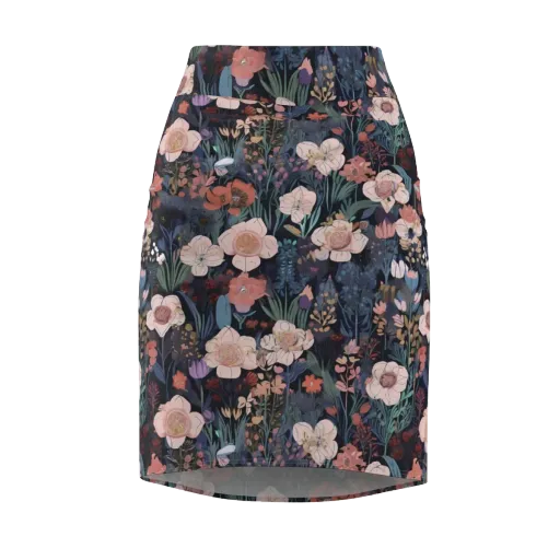 Midnight Conservatory on a Pencil Skirt