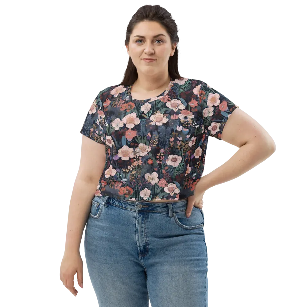 Midnight Conservatory on Crop Tee — Front