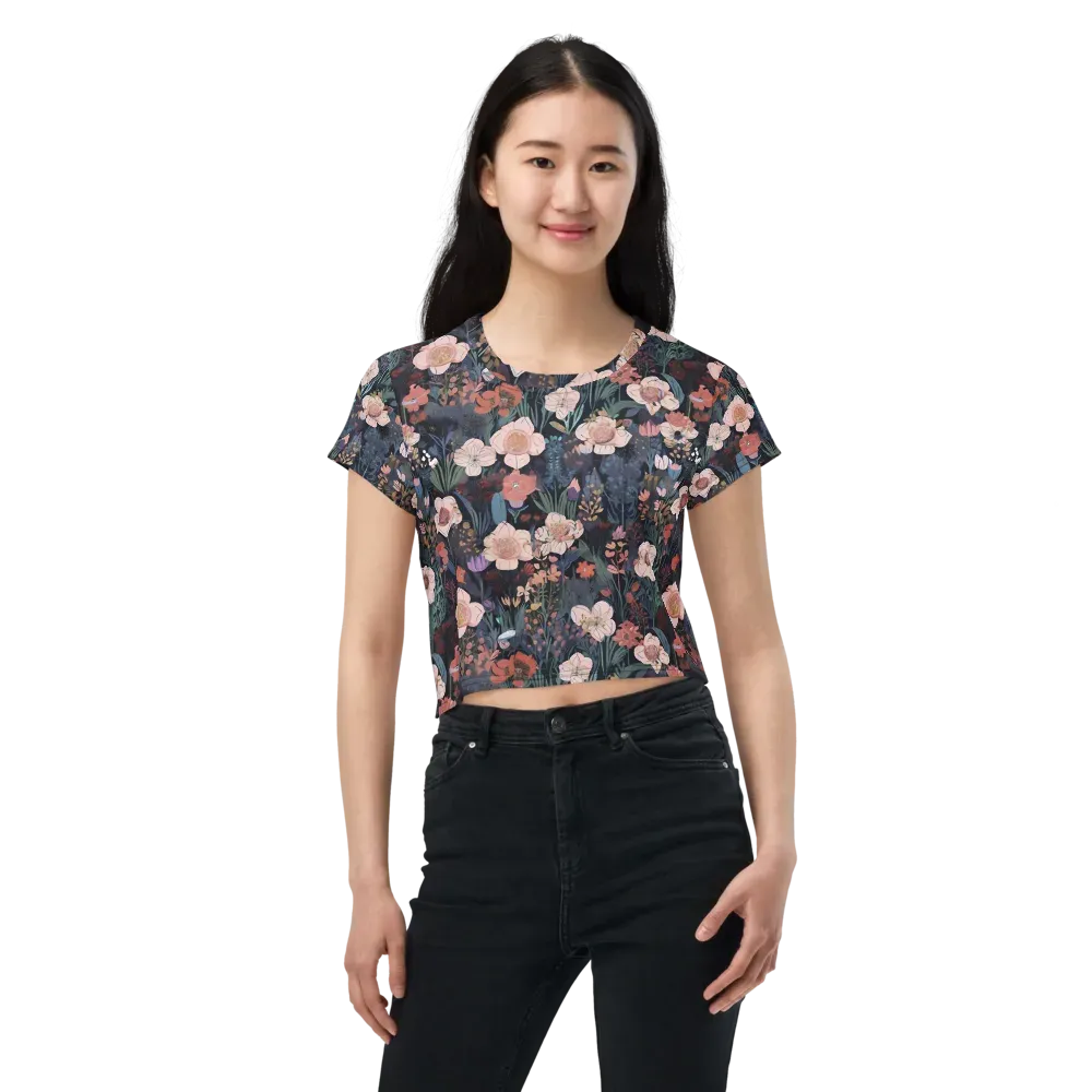 Midnight Conservatory on Crop Tee — Front