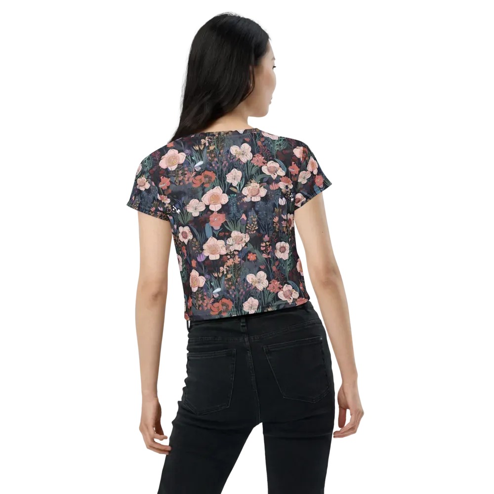 Midnight Conservatory on Crop Tee — Back