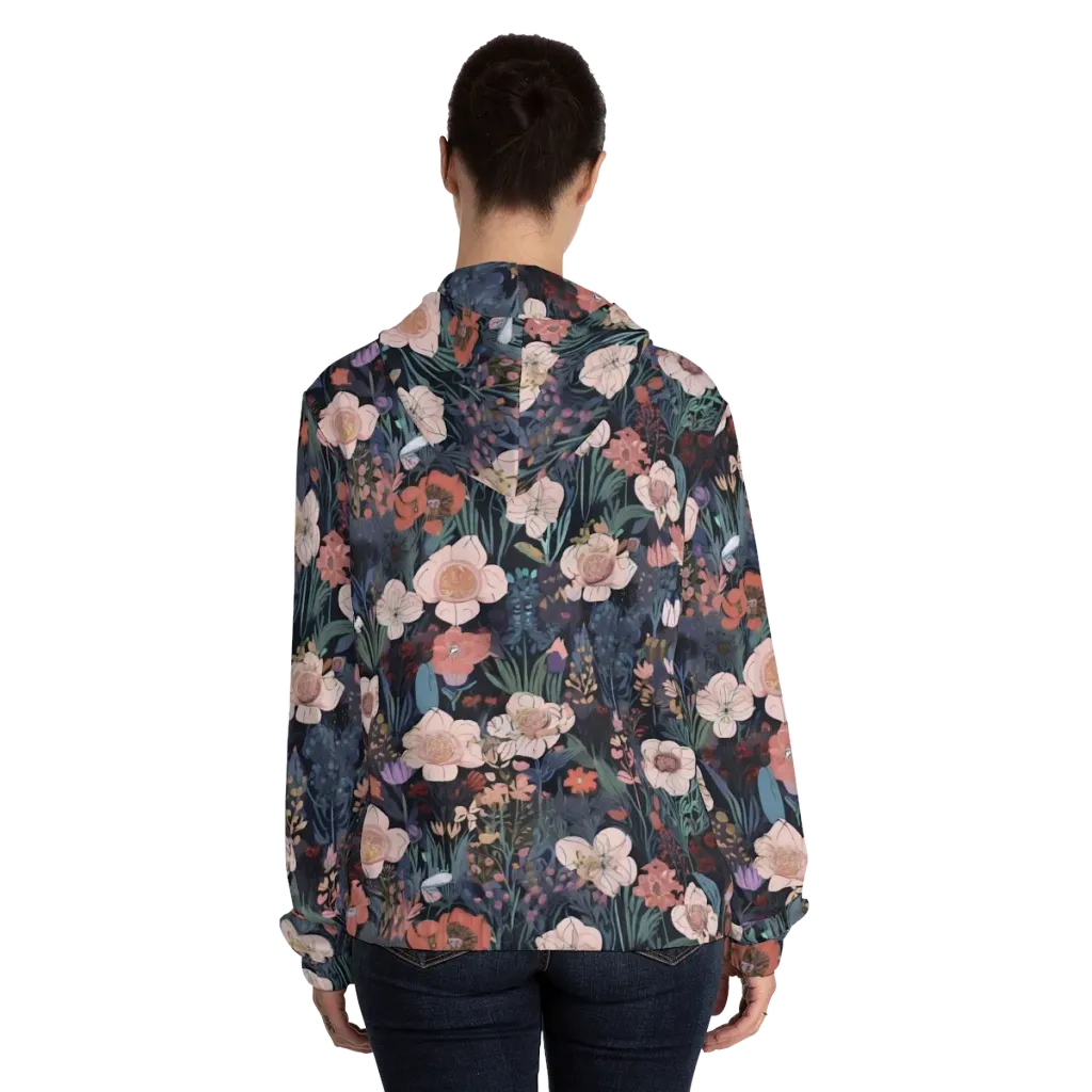 Midnight Conservatory on Women's Full-Zip Hoodie — Back On Person