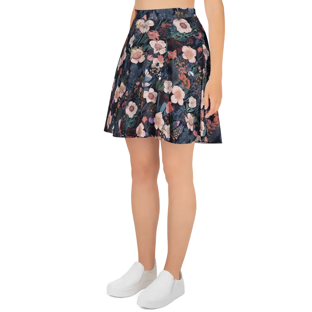 Midnight Conservatory on Skater Skirt — Left