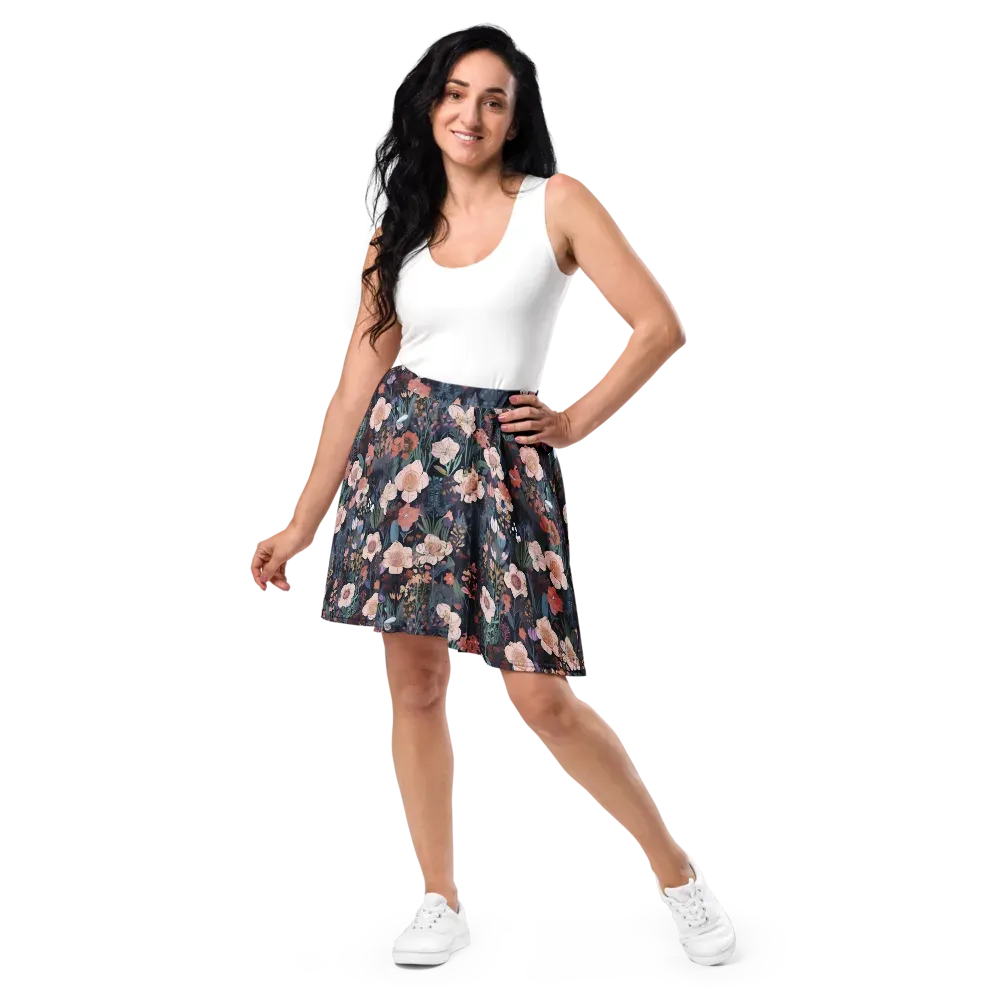 Midnight Conservatory on Skater Skirt — Front