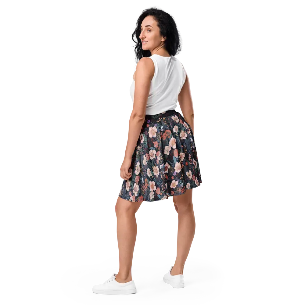 Midnight Conservatory on Skater Skirt — Back
