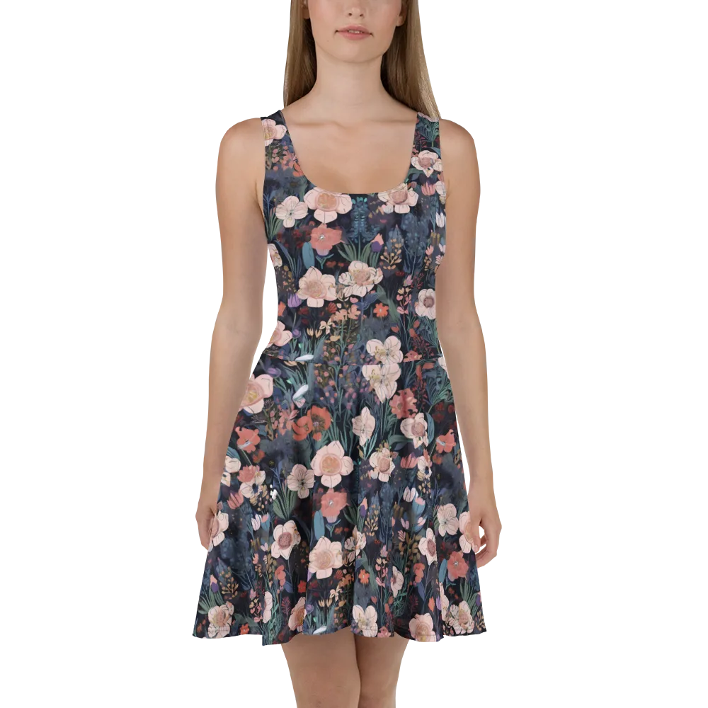 Midnight Conservatory on Skater Dress — Front