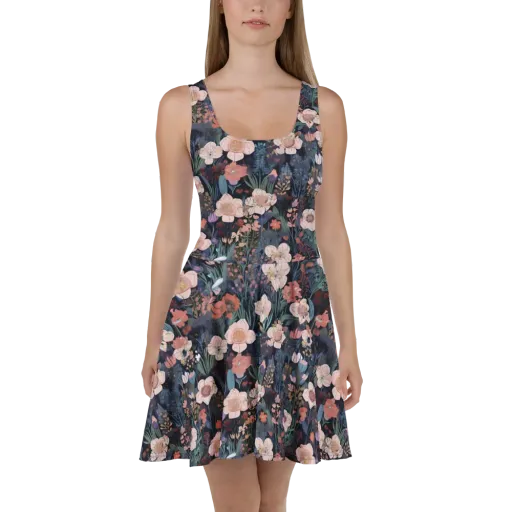 Midnight Conservatory on a Skater Dress