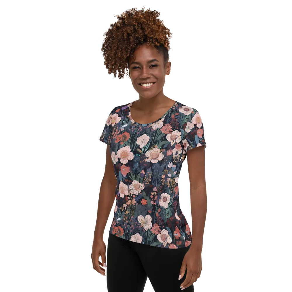 Midnight Conservatory on Women's Athletic T-Shirt — Left