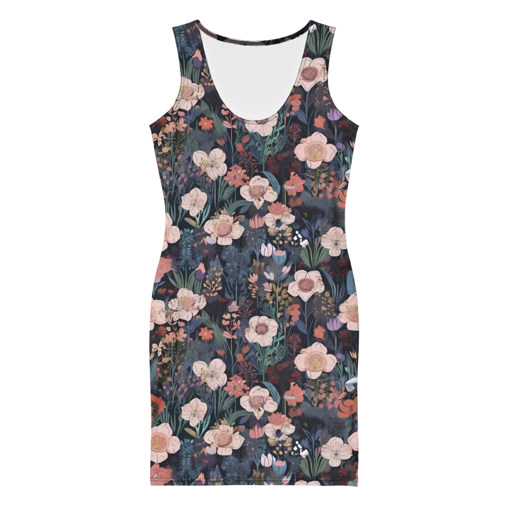 Midnight Conservatory on Bodycon Dress — Front