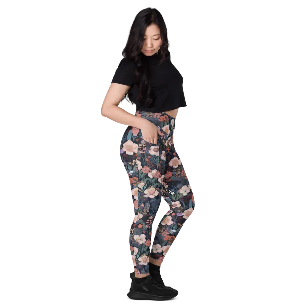 Midnight Conservatory on Leggings with Pockets — Right
