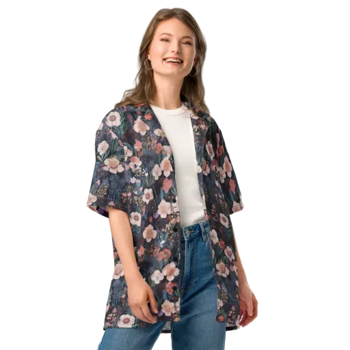 Midnight Conservatory on a Button Shirt