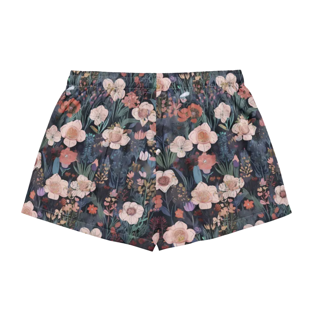 Midnight Conservatory on Women's Pajama Shorts — Back