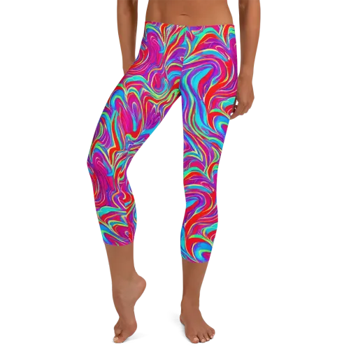 Rainbow Turbulence on a Capri Leggings
