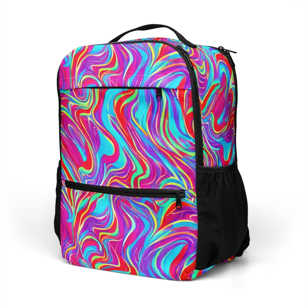 Rainbow Turbulence on Utility Backpack — Left Front