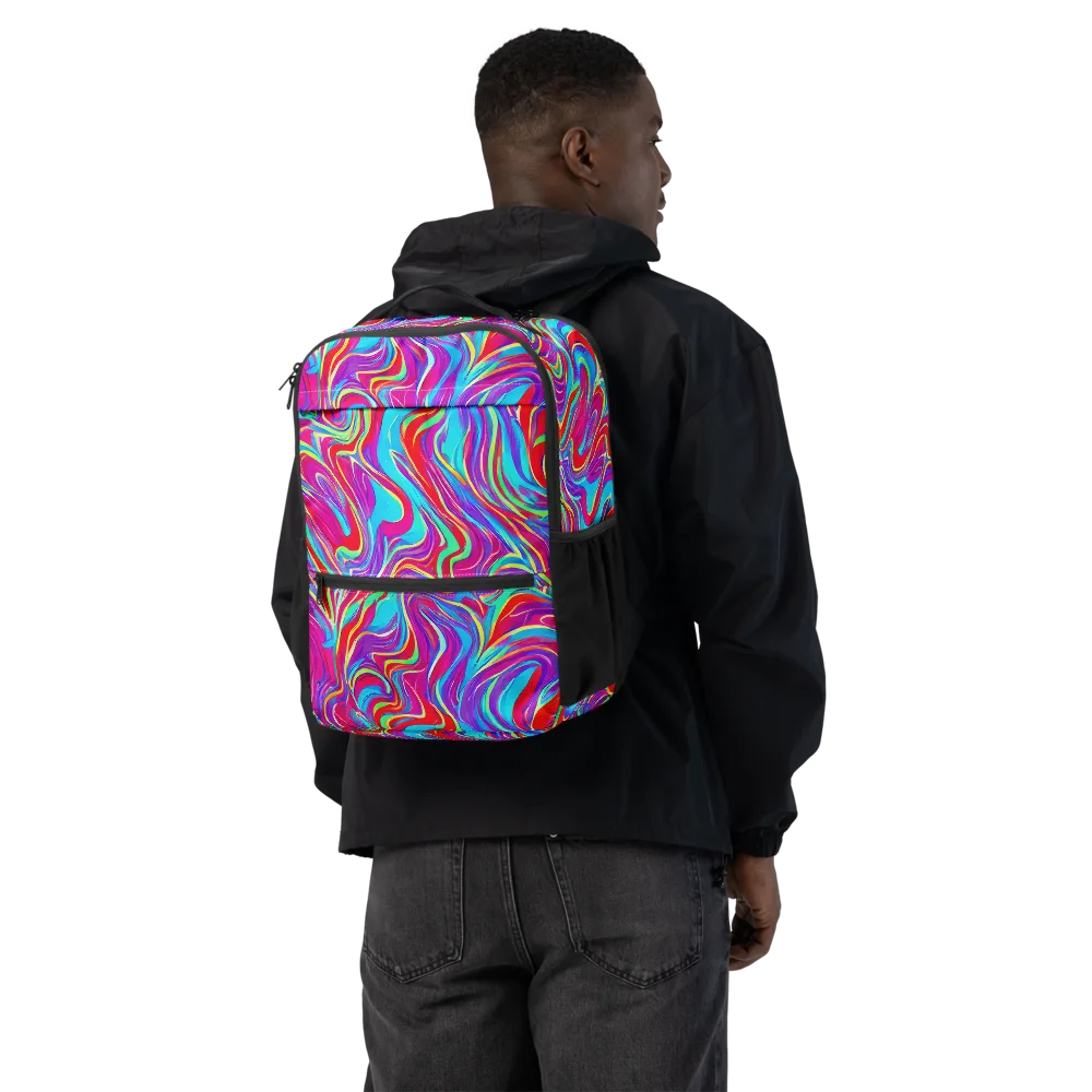 Rainbow Turbulence on Utility Backpack — Back