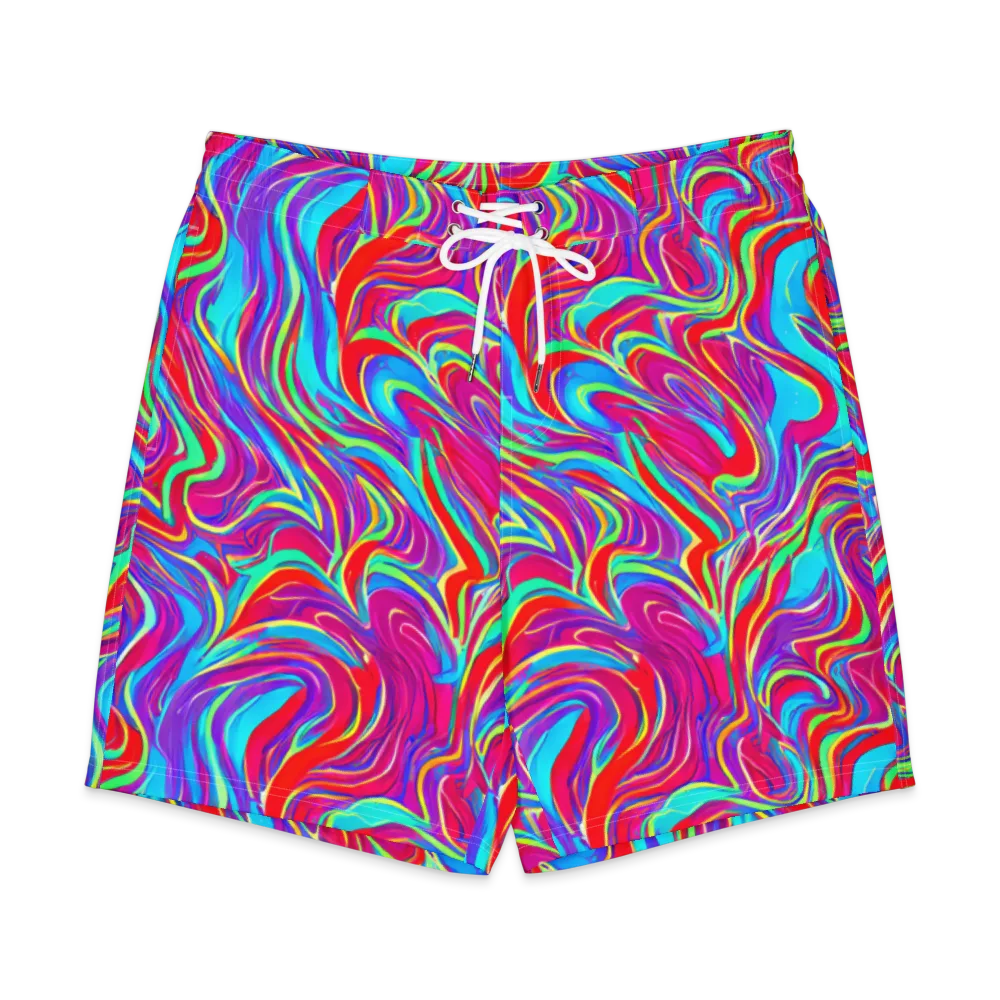 Rainbow Turbulence on Men's Board Shorts — Front