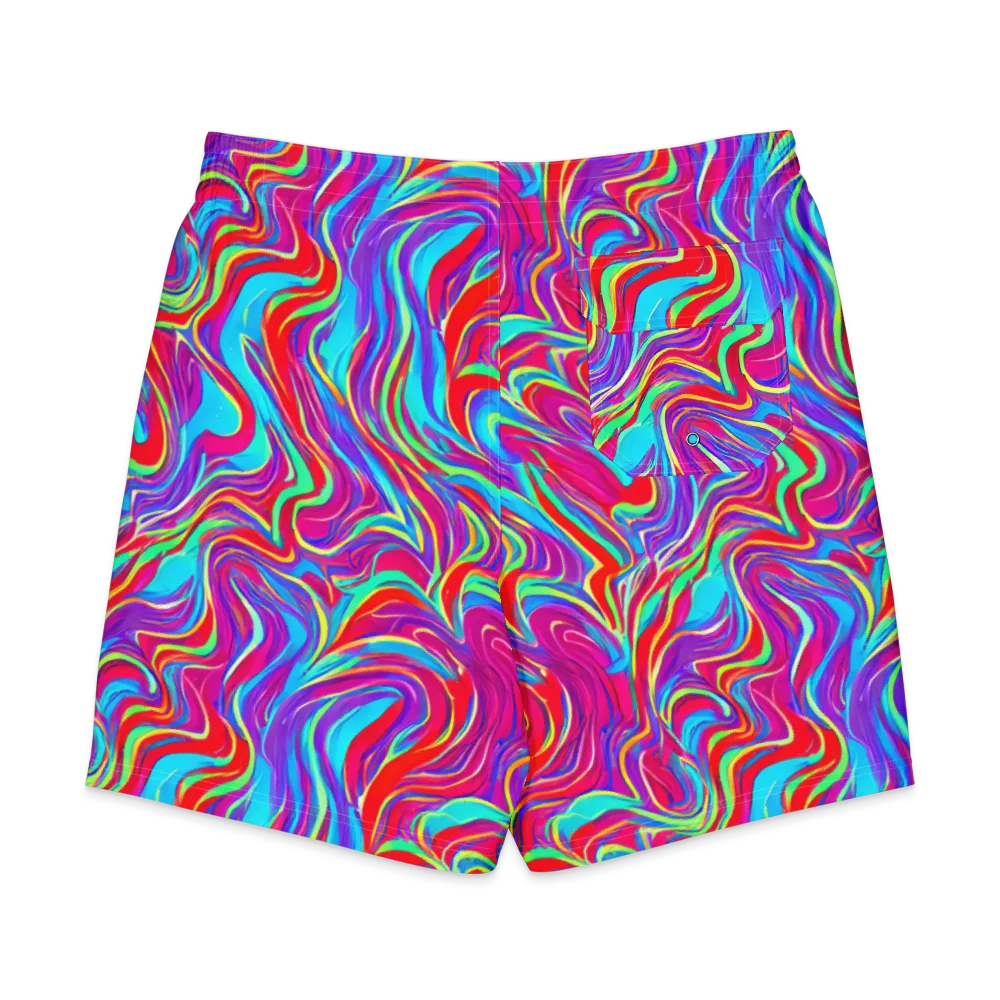 Rainbow Turbulence on Men's Board Shorts — Back