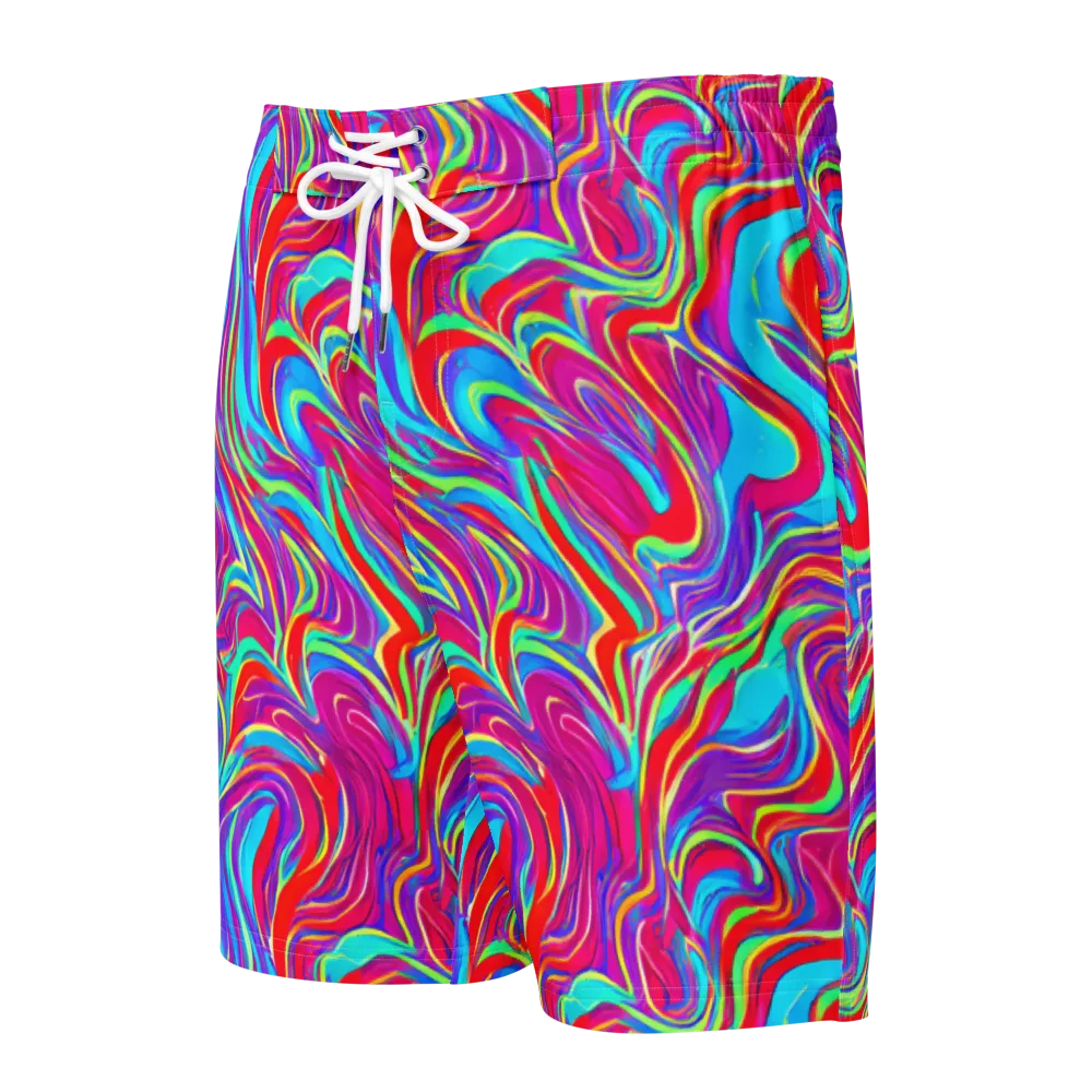 Rainbow Turbulence on Men's Board Shorts — Front