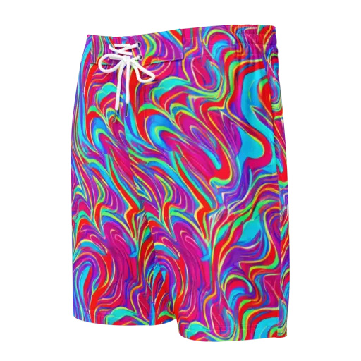 Rainbow Turbulence on a Men's Board Shorts