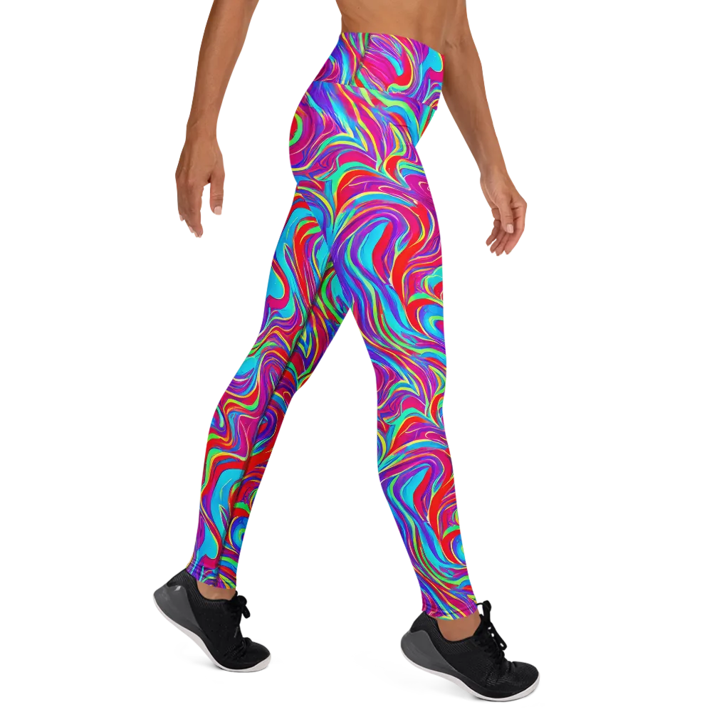 Rainbow Turbulence on Yoga Leggings — Right