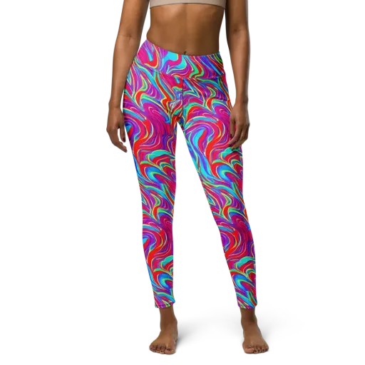 Rainbow Turbulence on a Yoga Leggings