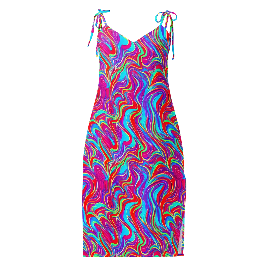 Rainbow Turbulence on Slip Dress — Front