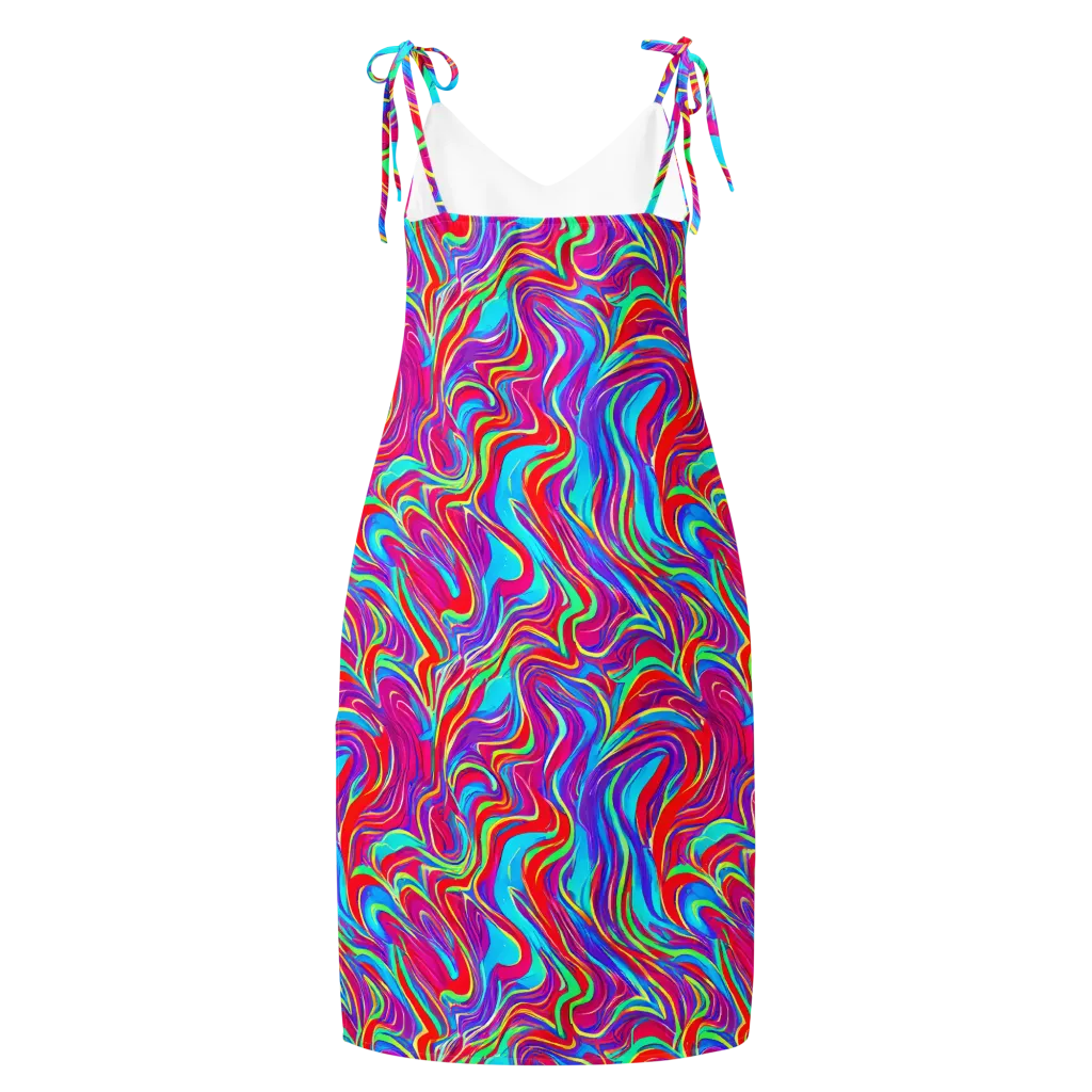Rainbow Turbulence on Slip Dress — Back